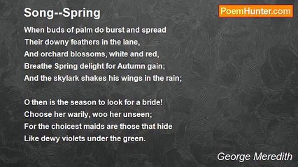 George Meredith - Song--Spring