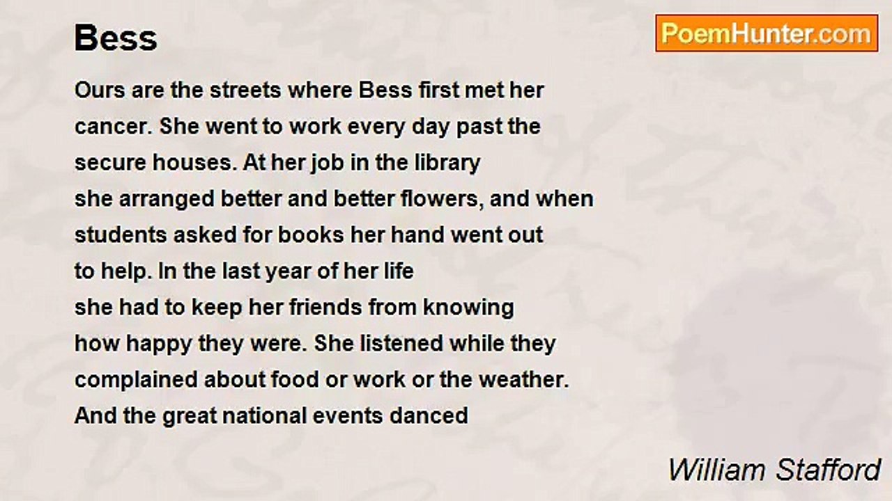 William Stafford - Bess