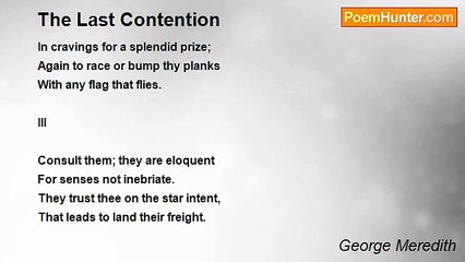 George Meredith - The Last Contention