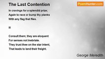 George Meredith - The Last Contention
