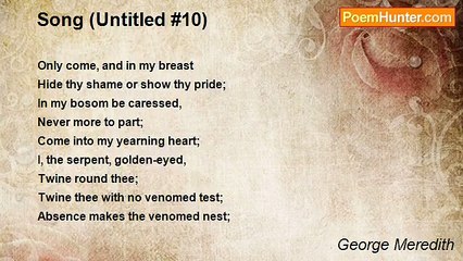 George Meredith - Song (Untitled #10)