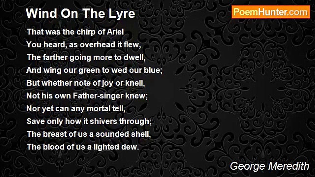 George Meredith - Wind On The Lyre