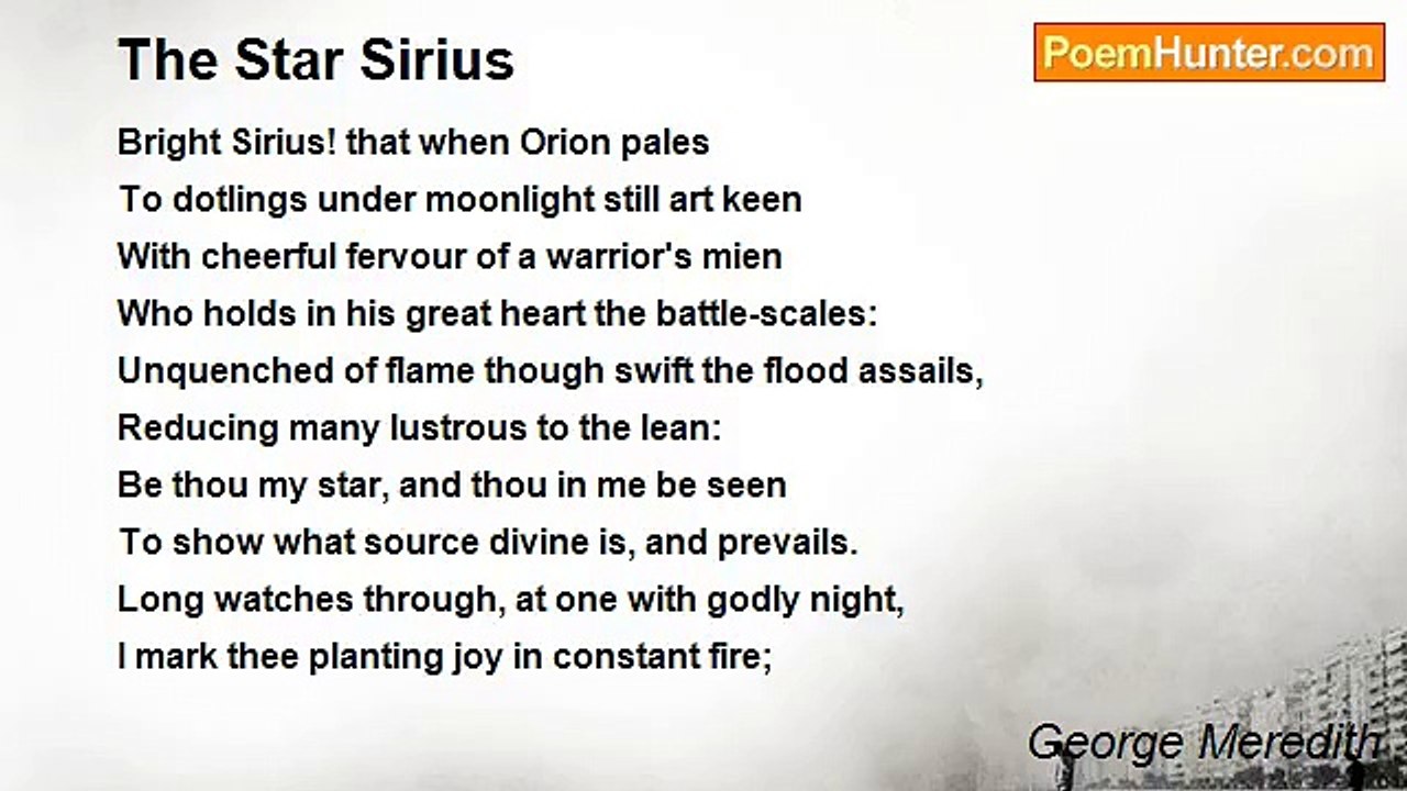 George Meredith - The Star Sirius