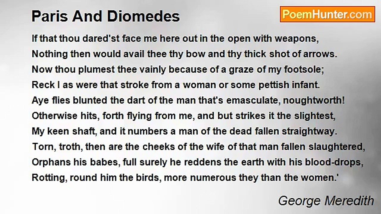 George Meredith - Paris And Diomedes