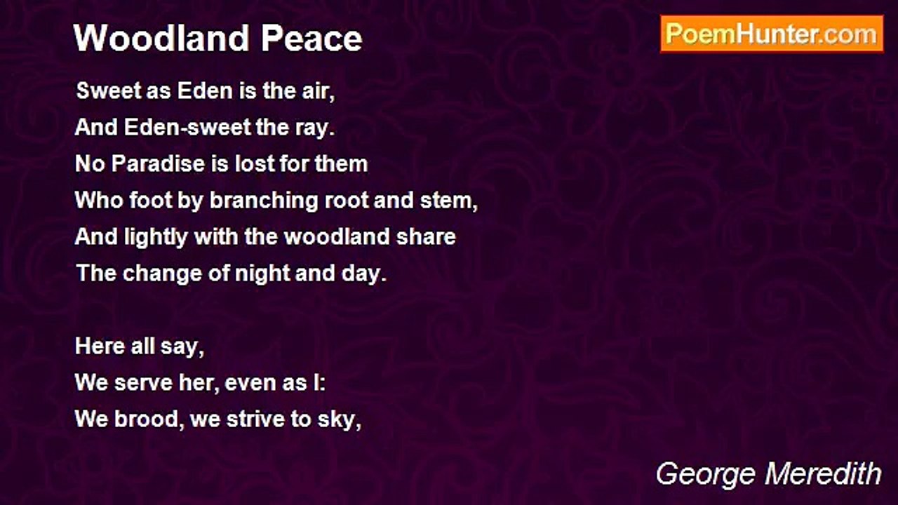 George Meredith - Woodland Peace