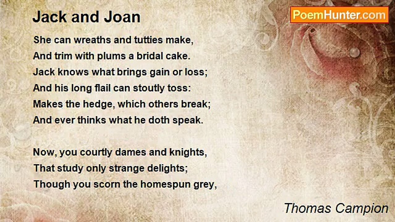 Thomas Campion - Jack and Joan