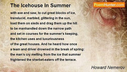 Howard Nemerov - The Icehouse In Summer