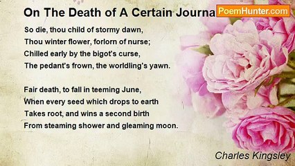 Charles Kingsley - On The Death of A Certain Journal