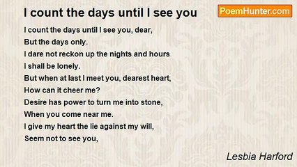 Lesbia Harford - I count the days until I see you