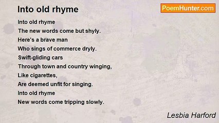 Lesbia Harford - Into old rhyme