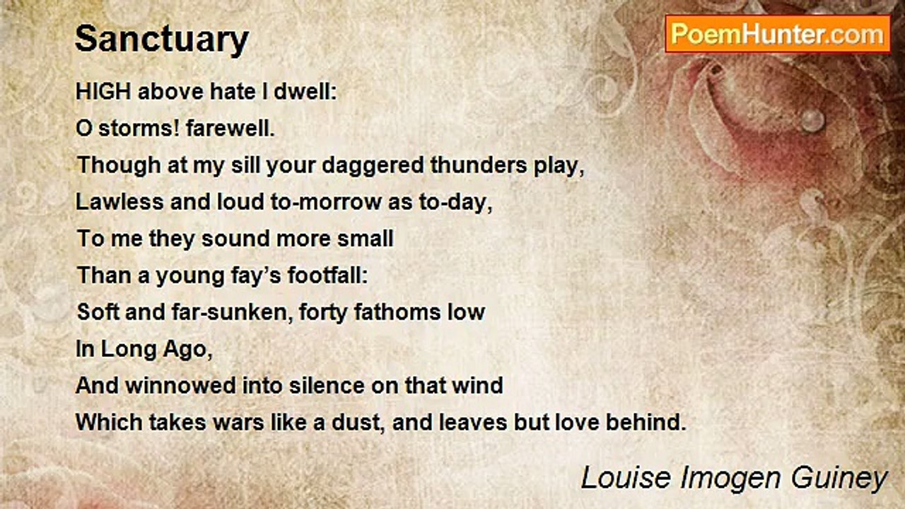 Louise Imogen Guiney - Sanctuary