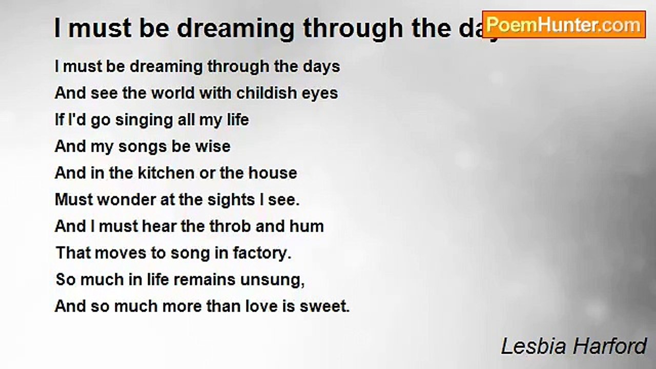 Lesbia Harford - I must be dreaming through the days