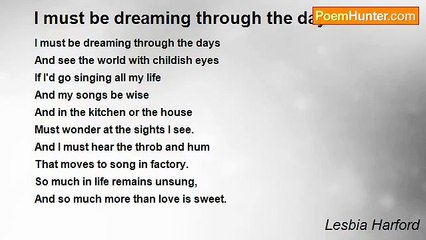 Lesbia Harford - I must be dreaming through the days