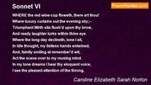 Caroline Elizabeth Sarah Norton - Sonnet VI
