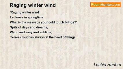 Lesbia Harford - Raging winter wind