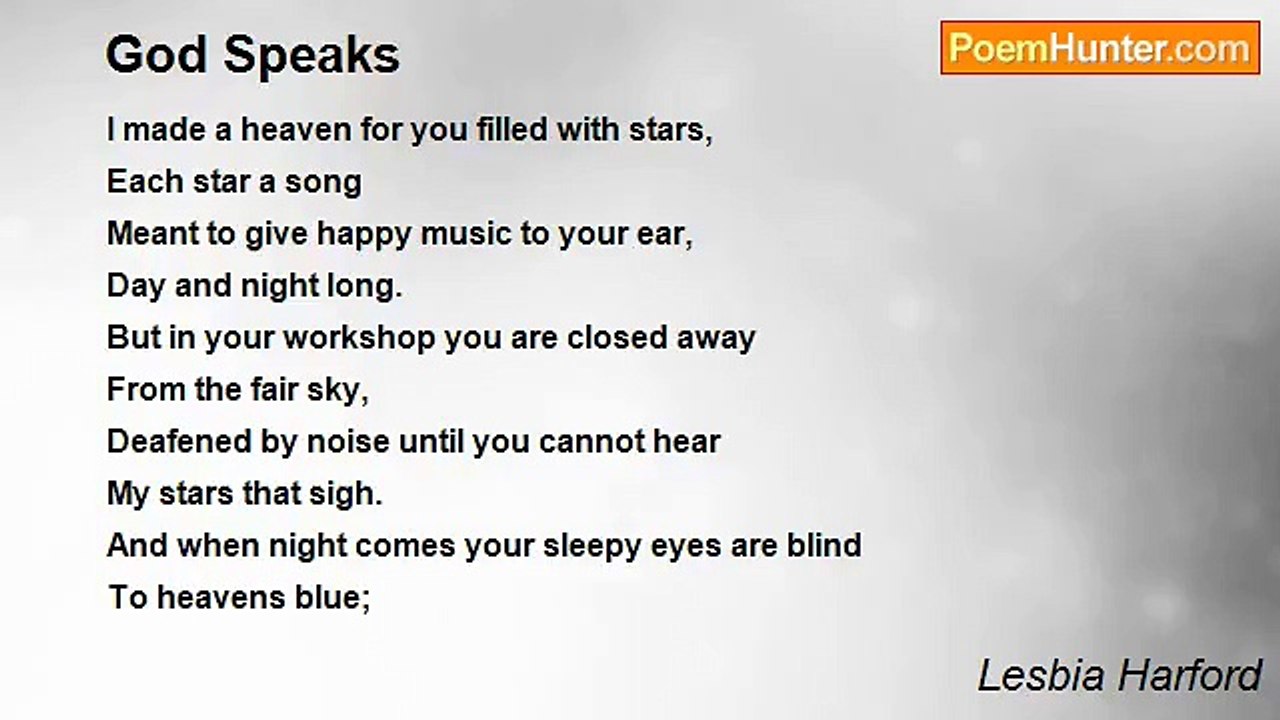 Lesbia Harford - God Speaks