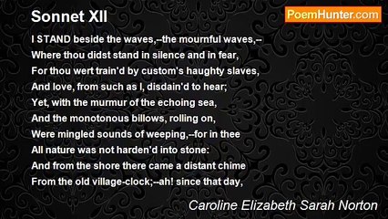 Download Video: Caroline Elizabeth Sarah Norton - Sonnet XII