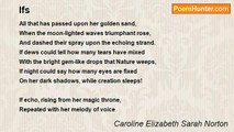 Caroline Elizabeth Sarah Norton - Ifs