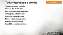 Lesbia Harford - Today they made a bonfire