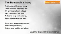 Caroline Elizabeth Sarah Norton - The Boatswain’s Song