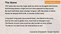 Caroline Elizabeth Sarah Norton - The Name