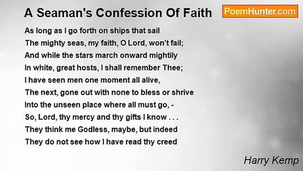 Harry Kemp - A Seaman's Confession Of Faith