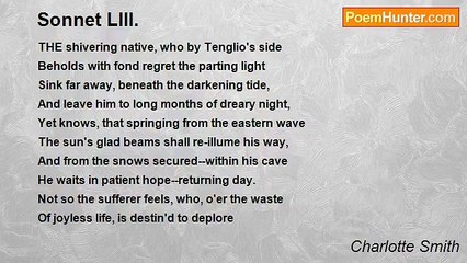 Charlotte Smith - Sonnet LIII.