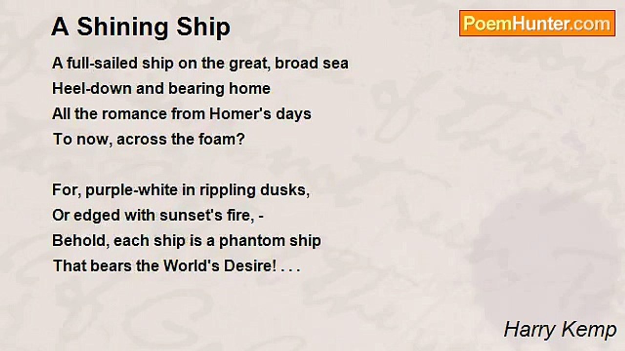 Harry Kemp - A Shining Ship