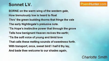 Charlotte Smith - Sonnet LV.