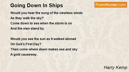 Harry Kemp - Going Down In Ships