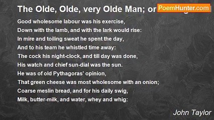 John Taylor - The Olde, Olde, very Olde Man; or The Age and Long Life of Thomas Parr