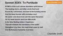 Charlotte Smith - Sonnet XXXV. To Fortitude