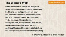 Caroline Elizabeth Sarah Norton - The Winter's Walk