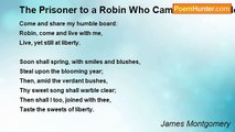 James Montgomery - The Prisoner to a Robin Who Came to His Window