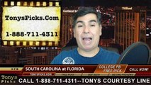 Florida Gators vs. South Carolina Gamecocks Free Pick Prediction NCAA College Football Odds Preview 11-15-2014
