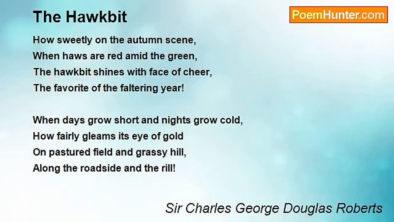 Sir Charles George Douglas Roberts - The Hawkbit
