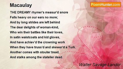 Walter Savage Landor - Macaulay