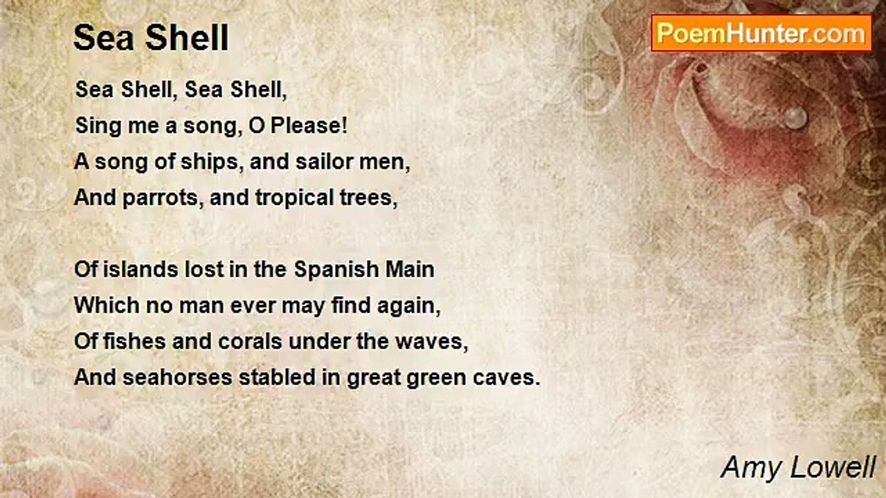 Amy Lowell - Sea Shell