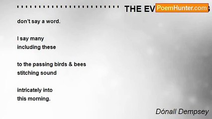Dónall Dempsey - ' ' ' ' ' ' ' ' ' ' ' ' ' ' ' ' ' ' ' ' ' ' ' '  THE EVER-SURGING SEA