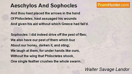 Walter Savage Landor - Aeschylos And Sophocles