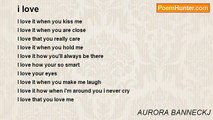 AURORA BANNECKJ - i love