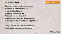 Amy Lowell - In A Garden