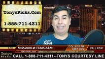 Texas A&M Aggies vs. Missouri Tigers Free Pick Prediction NCAA College Football Odds Preview 11-15-2014