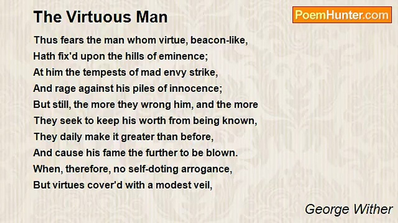George Wither - The Virtuous Man