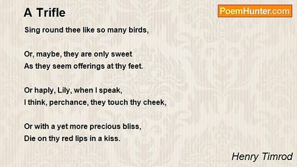 Henry Timrod - A Trifle