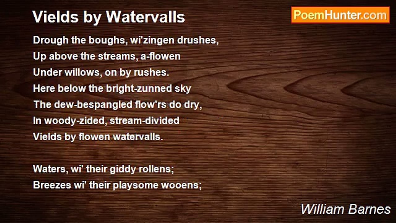 William Barnes - Vields by Watervalls