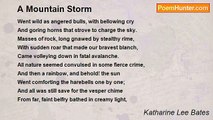 Katharine Lee Bates - A Mountain Storm