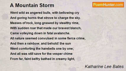 Katharine Lee Bates - A Mountain Storm