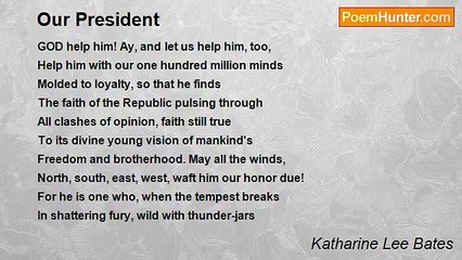 Katharine Lee Bates - Our President
