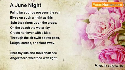 Emma Lazarus - A June Night